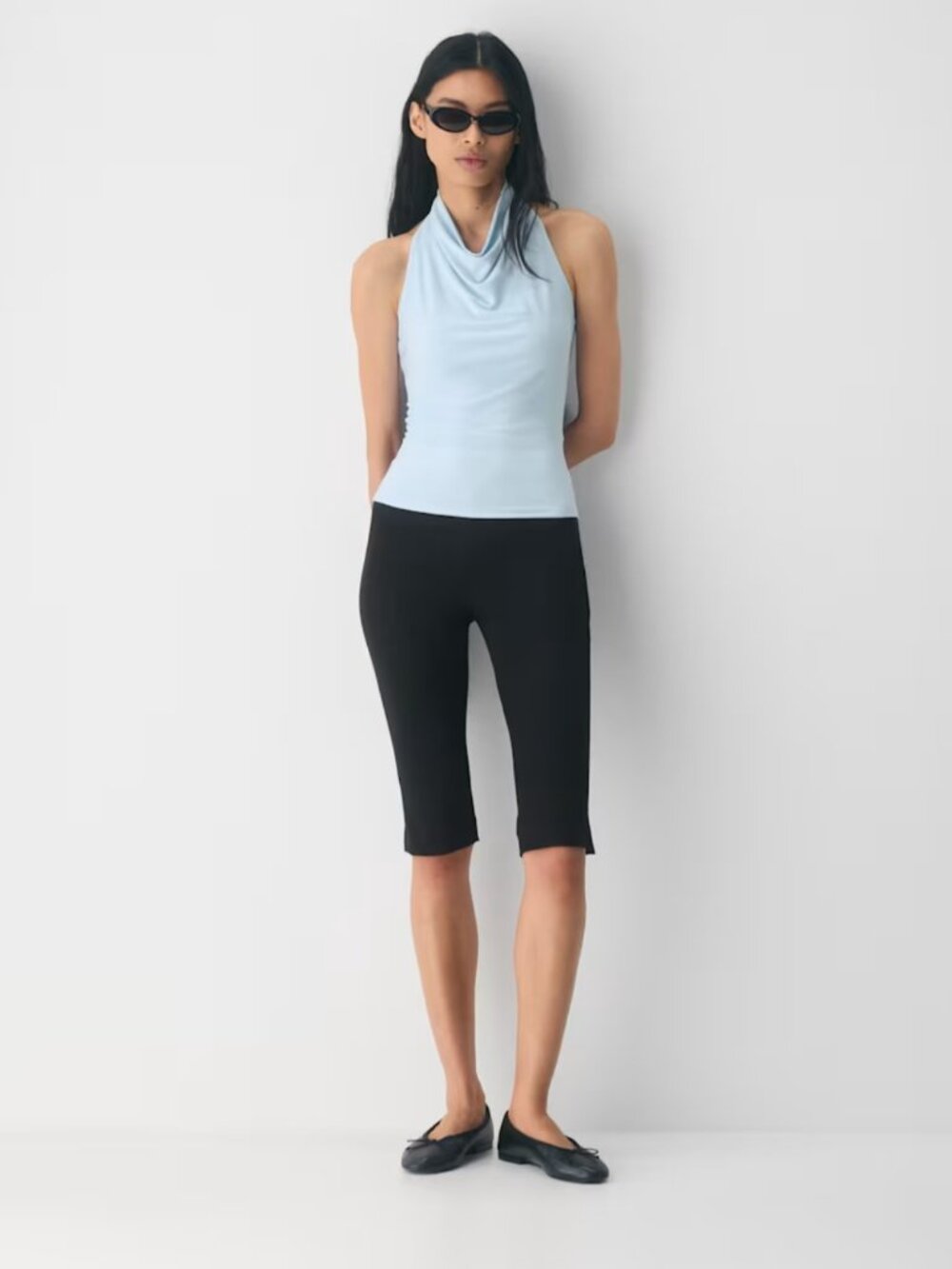 NWT Aritzia Smooth Matter TOWER Halter Top Villa Blue S - Picture 2 of 8
